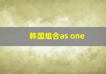 韩国组合as one